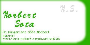 norbert sota business card